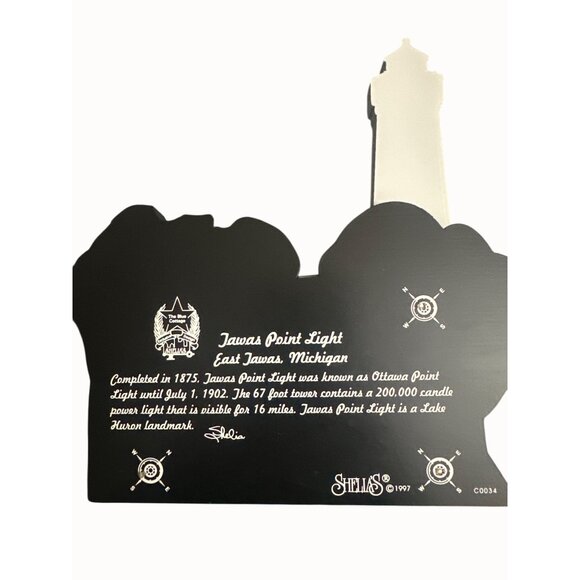 Sheilas Tawas Point Light Wooden Collectible 1997 East Tawas Michigan Landmark - Picture 3 of 8